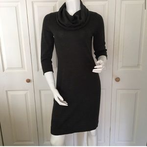 The Limited • Charcol grey sweater dress with cowl neck